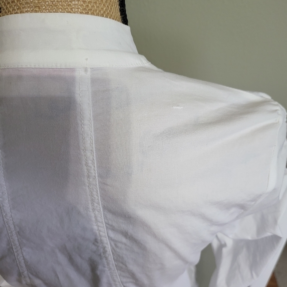 Wearables White Moto Cotton Jacket - Picture 9 of 11